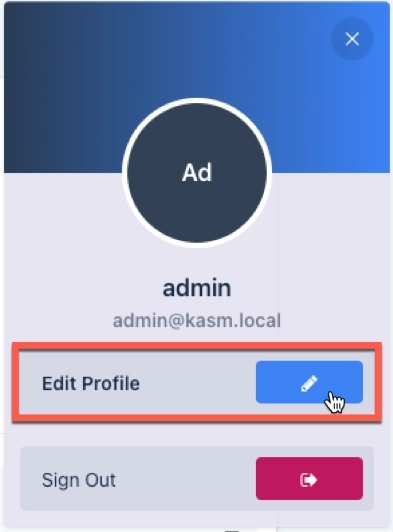 Расположение кнопки редактирования профиля