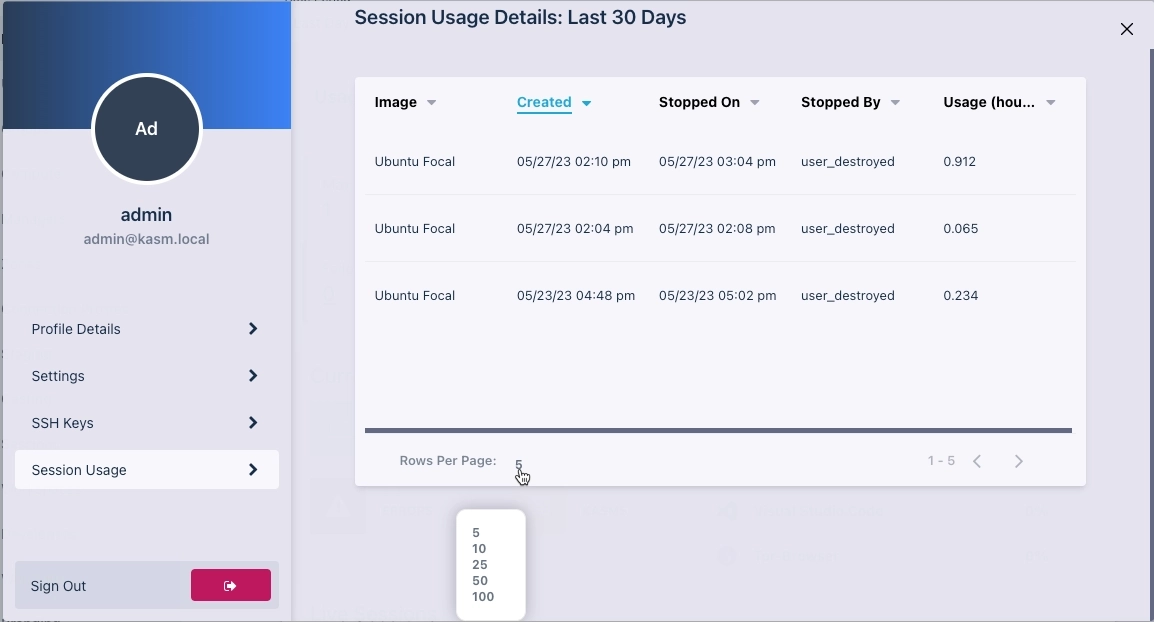 Раздел использования сессий