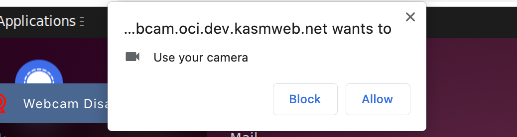 Запрос разрешения на веб-камеру